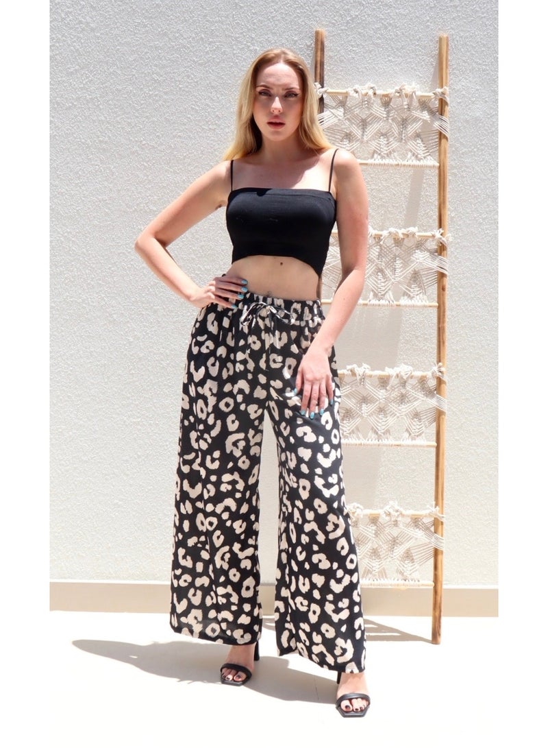 Alorabella Leona Leopard Culottes - Black / White  - Image 1