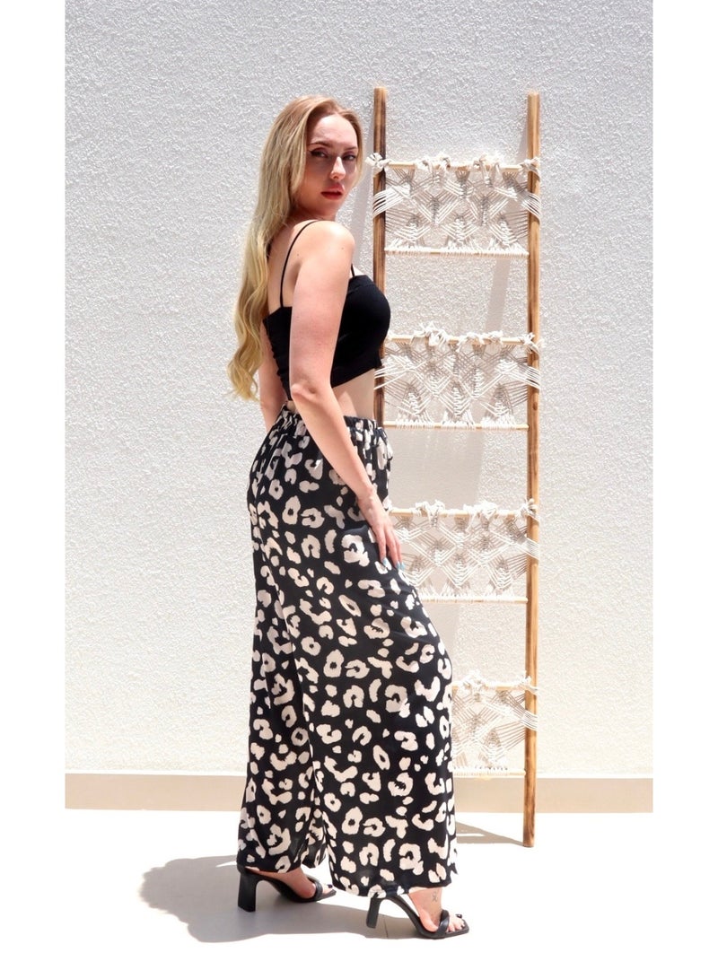 Alorabella Leona Leopard Culottes - Black / White  - Image 3