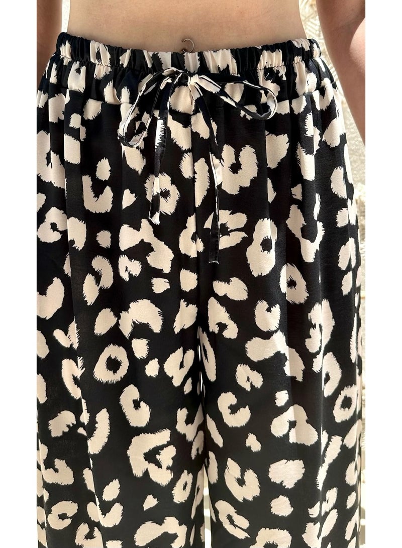 Alorabella Leona Leopard Culottes - Black / White  - Image 4