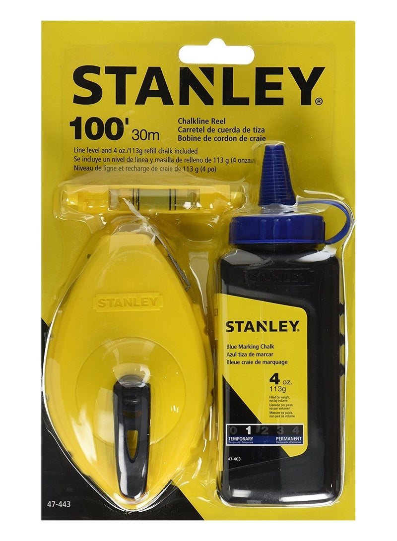 Stanley STANLEY CHALK LINE REEL WITH POWDER AND LINE LEVEL