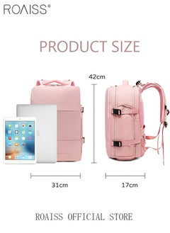 roaiss Travel Backpack for Men Women Carry On Backpack with USB Charging Port Shoe Compartment 15.6 Inch Laptop Backpack Flight Approved College School Bag Casual Daypack for Weekender Business Hiking  - Image 2