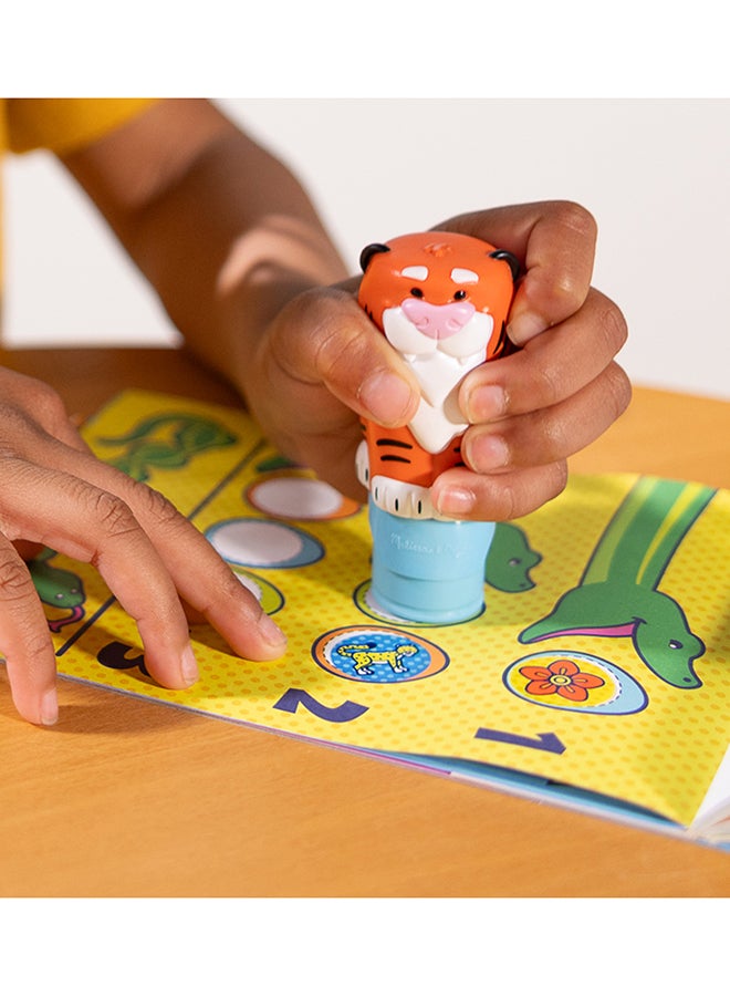 Melissa & Doug Sticker Wow! 24 Page Activity Pad and Sticker Stamper, 300 Stickers, Collectible Figure Fidget Toy for Arts Crafts - Tiger - Image 4