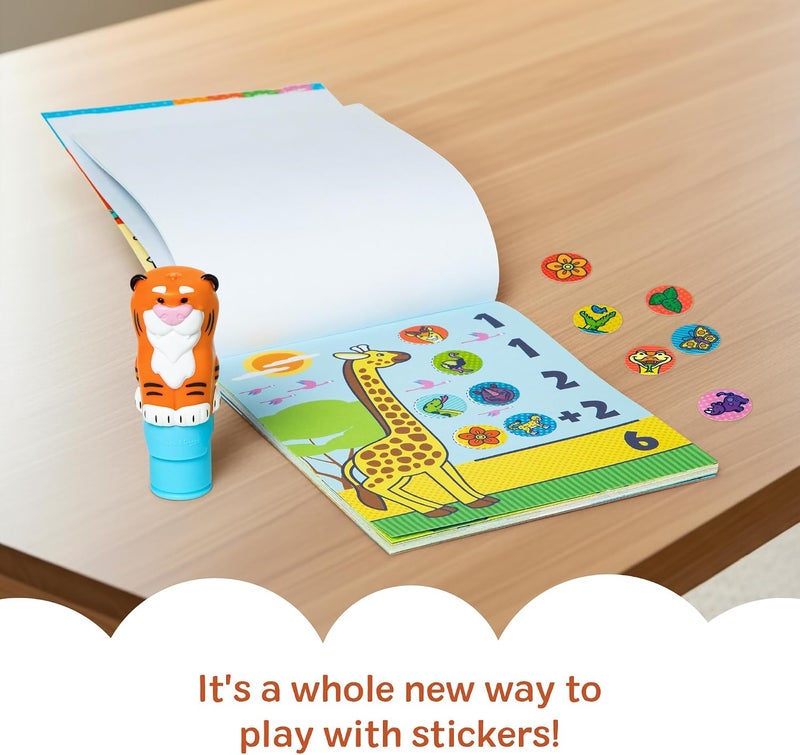 Melissa & Doug ستكر واو! 24 صفحة لوحة نشاط وطابع استكر، 300 استكر، لعبة فيدجيت رقمية قابلة للجمع للفنون والحرف - نمر - Image 5