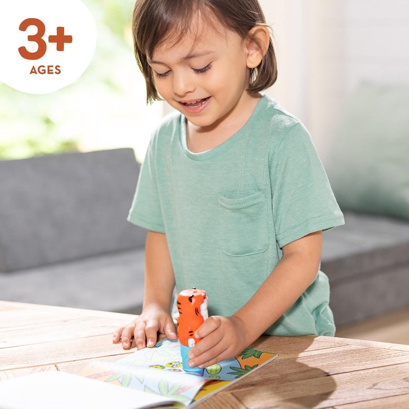Melissa & Doug ستكر واو! 24 صفحة لوحة نشاط وطابع استكر، 300 استكر، لعبة فيدجيت رقمية قابلة للجمع للفنون والحرف - نمر - Image 3