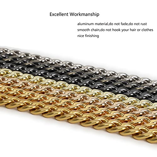 Xiazw 26 Inch Chic Metal Purse Chain Strap Handle Shoulder Strap Replacement Charms for Bag Handbags (Gold) - Image 4