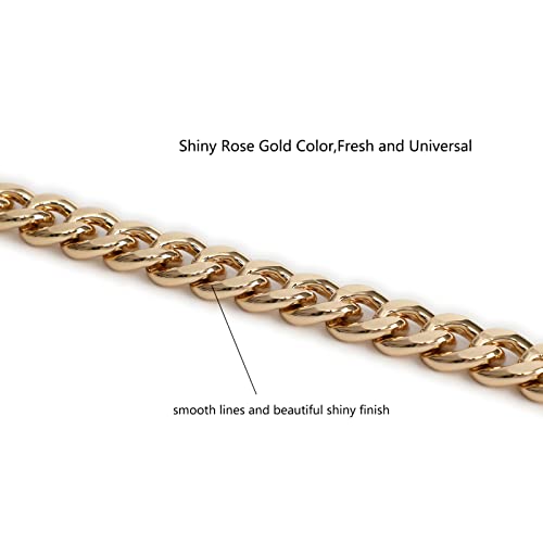 Xiazw 26 Inch Chic Metal Purse Chain Strap Handle Shoulder Strap Replacement Charms for Bag Handbags (Gold) - Image 3