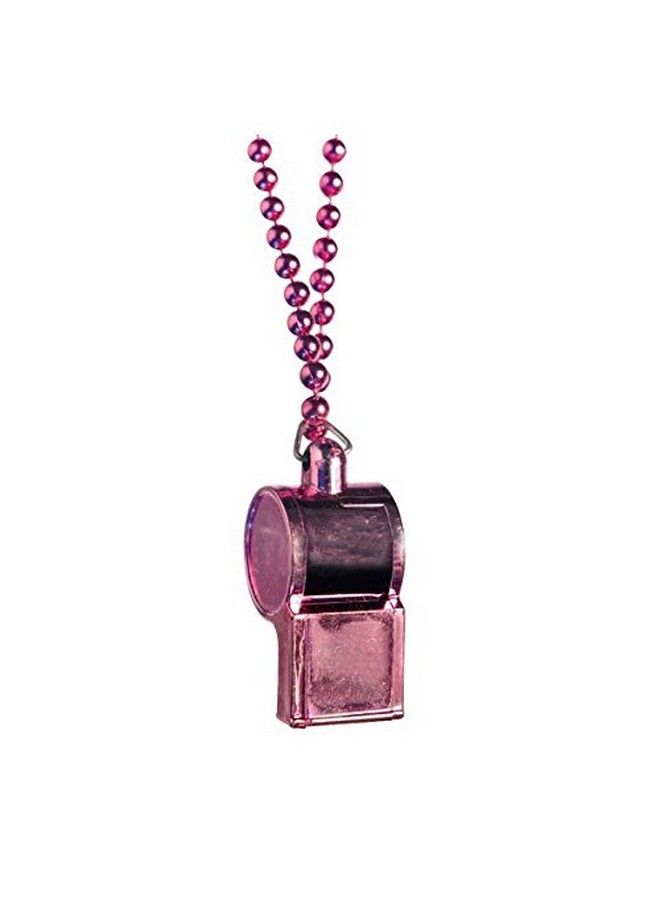 Amscan Whistle On Chain Bead Necklace Pink 1 Pc 36" 2" - Image 3