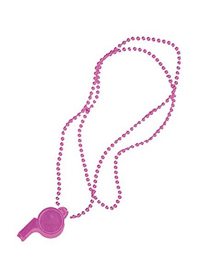 Amscan Whistle On Chain Bead Necklace Pink 1 Pc 36" 2" - Image 4