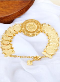 GOLDMAX Elegant 21k Gold Plated Bracelet For Women Size 19 + 4cm  - Image 2