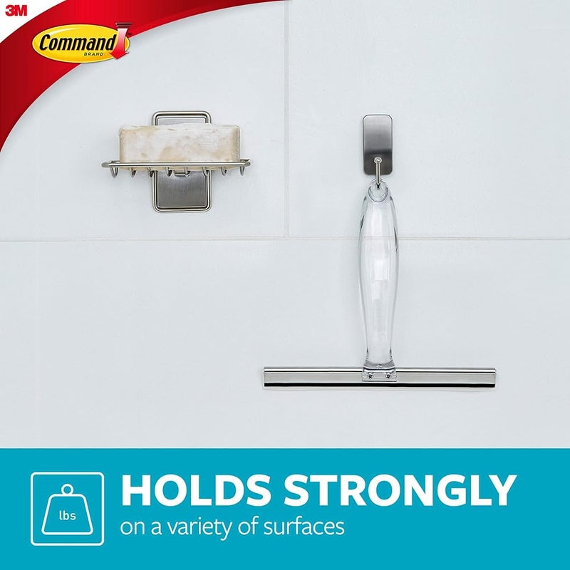 كوماند { "titleAr": "مكشط حمام Command Shower، نيكل مطفي، 1 مكشط، 1 خطاف، 1 شريط مقاوم للماء (BATH32-SS-ES)" "detailsAr": "المحتويات: – 1 مكشط، 1 خطاف، 2 شريط تنظيم الحمام بدون أضرار – لا يقتصر دور المكشط على مسح الماء للحفاظ على نظافة ال - Image 3