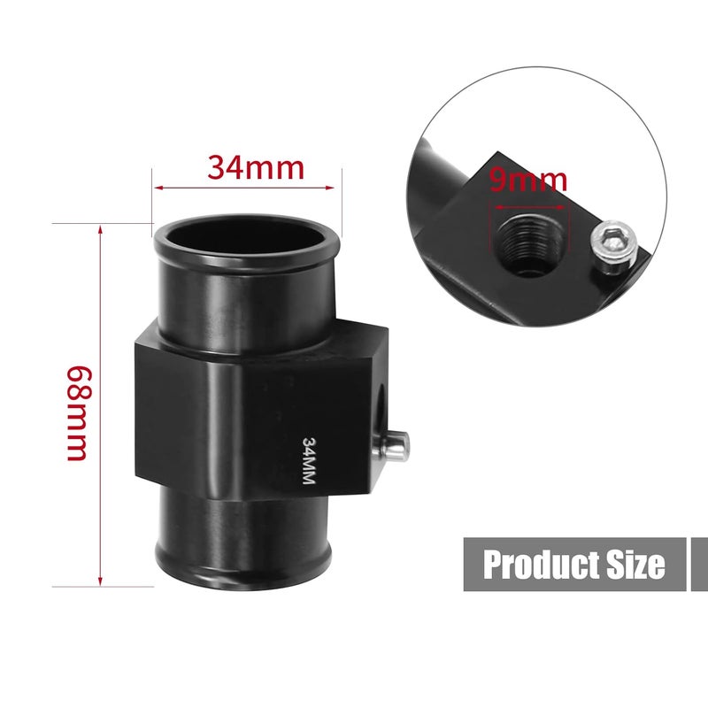 DUZFOREI Universal Black Water Temp Joint Pipe Adapter - Image 2