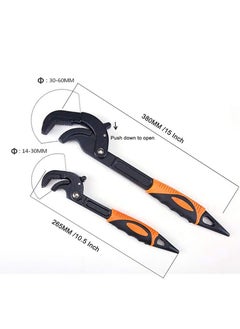 KASTWAVE 2 Pcs Multi-function Universal Wrench Set, Self Adjusting Spanner Quick Power Grip Pipe Wrench, for Auto Repair and Home Maintenance  - Image 3