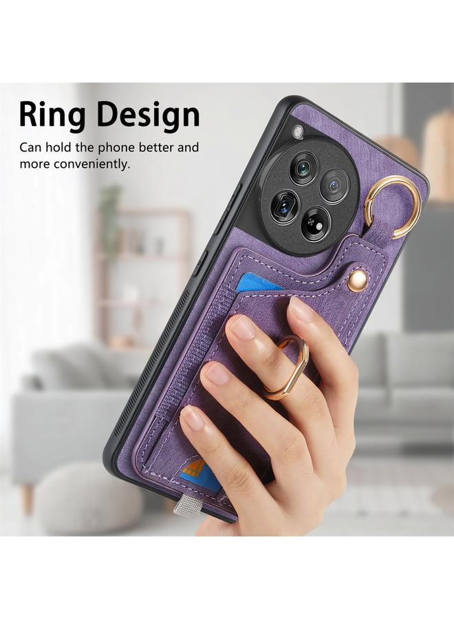 اس-توب جراب لهاتف OnePlus 12 5G بتصميم كلاسيكي مع حلقة تعليق وحقيبة بطاقات - Image 5