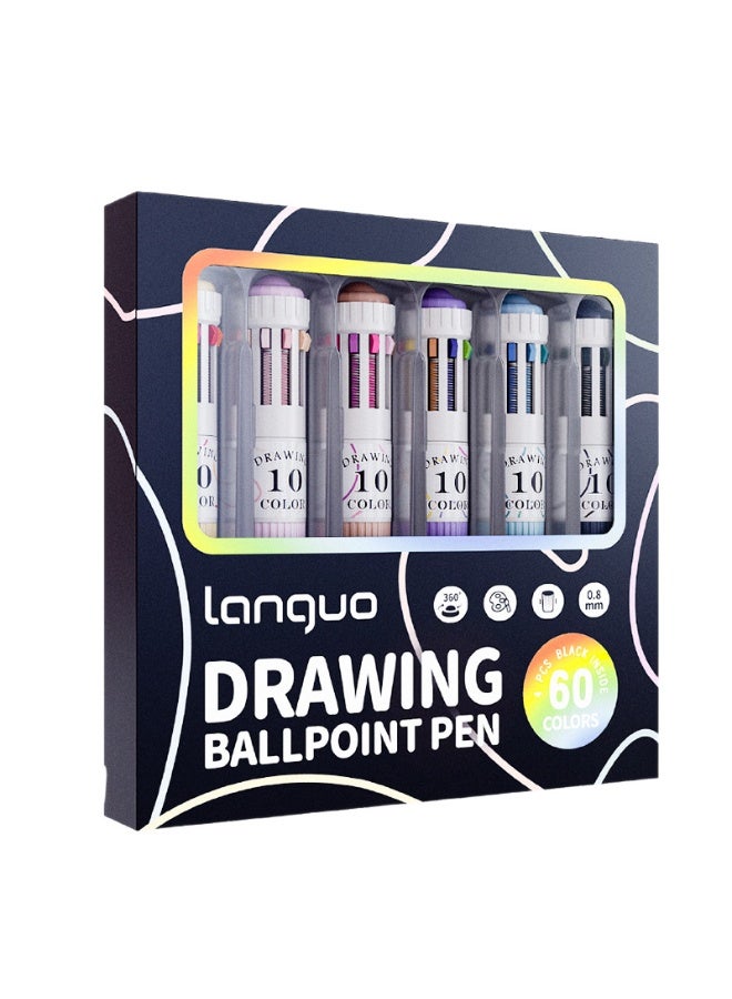 Languo 10-in-1 60-Color Multi-Purpose Ballpoint Pen Set - Image 1