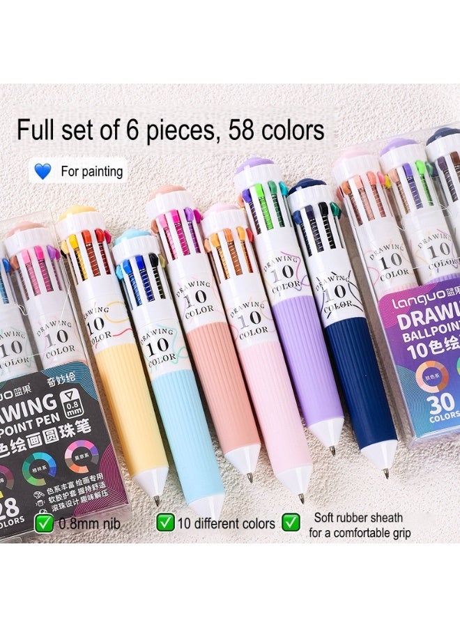 Languo 10-in-1 60-Color Multi-Purpose Ballpoint Pen Set - Image 4