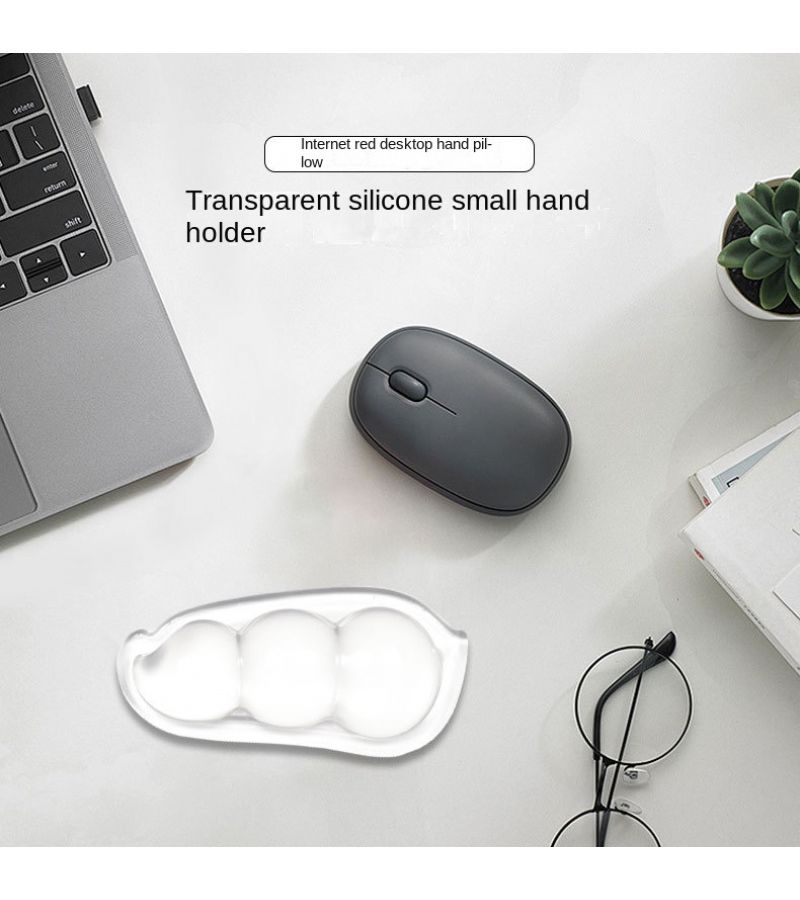 Blue Silicone Mouse Pad With Wrist Rest And Cooling Hand Pillow For Office - Image 3