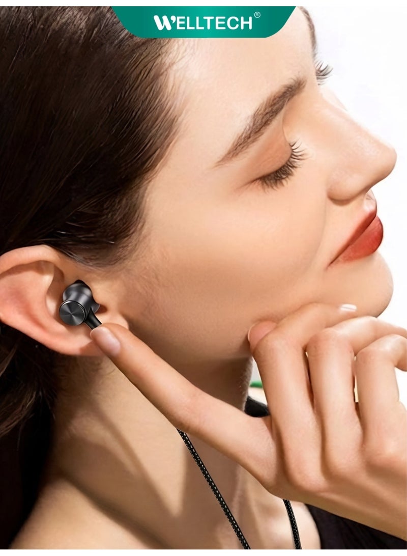 WELLTECH Type-C Earphones Wired USB-C Headphones with Mic Deep Bass Noise Isolation Handsfree for Android iPhone 15 – WELLTECH HFD40 - Image 4