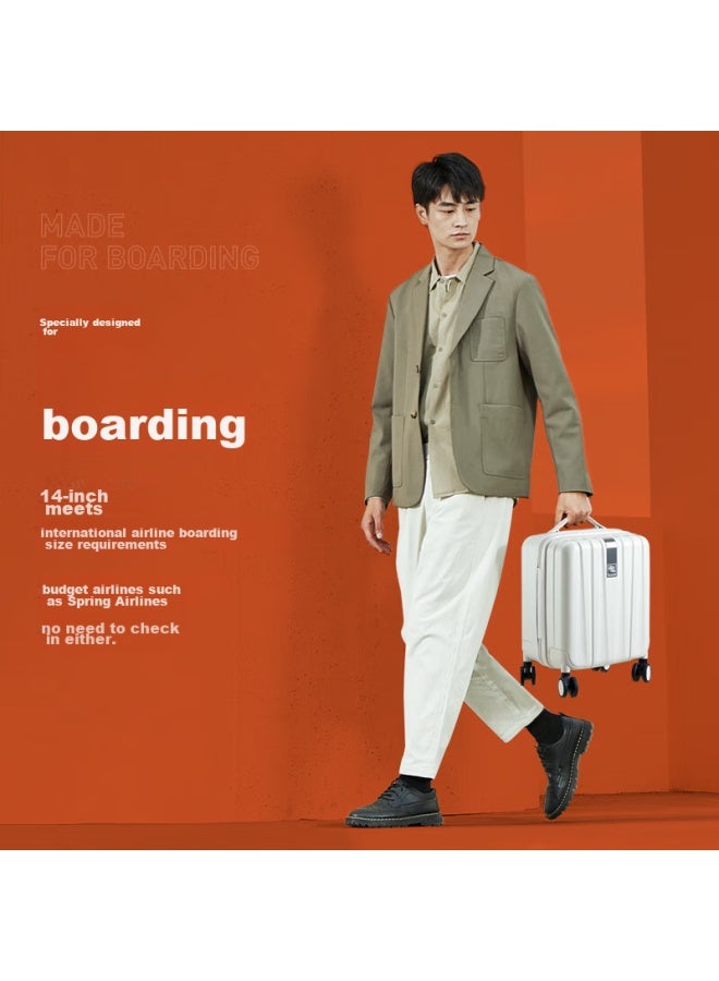 Hanke Luggage حقيبة سفر للرجال والنساء، حقيبة سفر محمولة، 14-inch حقيبة رمادية صديقة للبيئة بقفل رمزي، الأكثر مبيعًا في المتجر، نسخة مطورة - Image 1