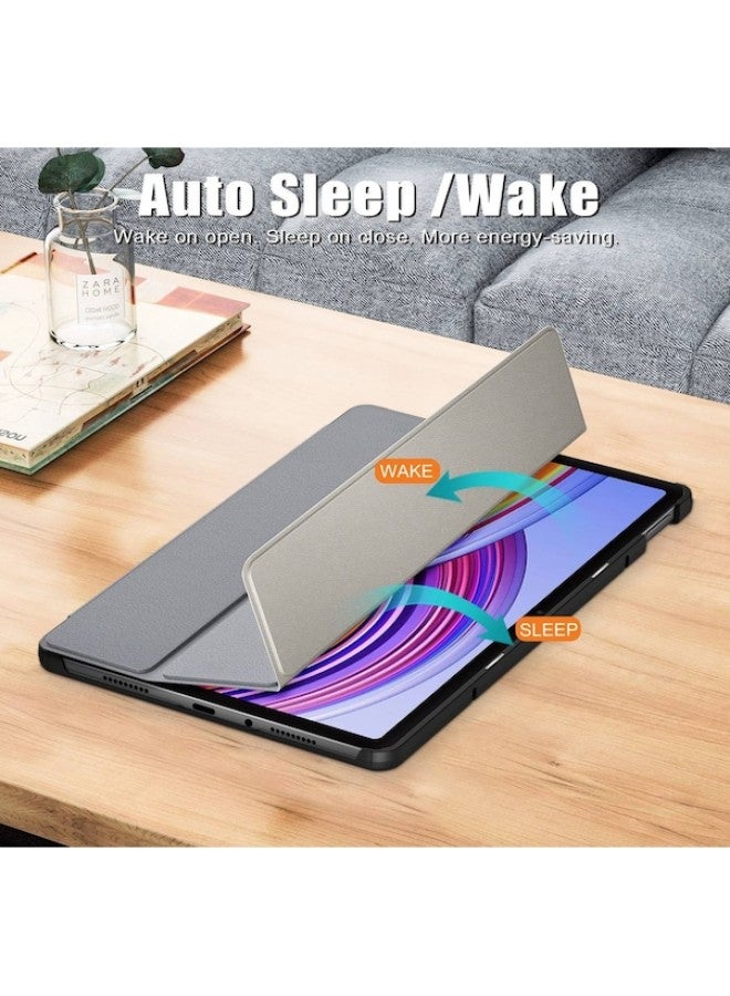 غطاء حماية مناسب لهاتف Redmi Flat Plate Pro 12.1، غطاء صلب بلون موحد، رمادي - Image 2