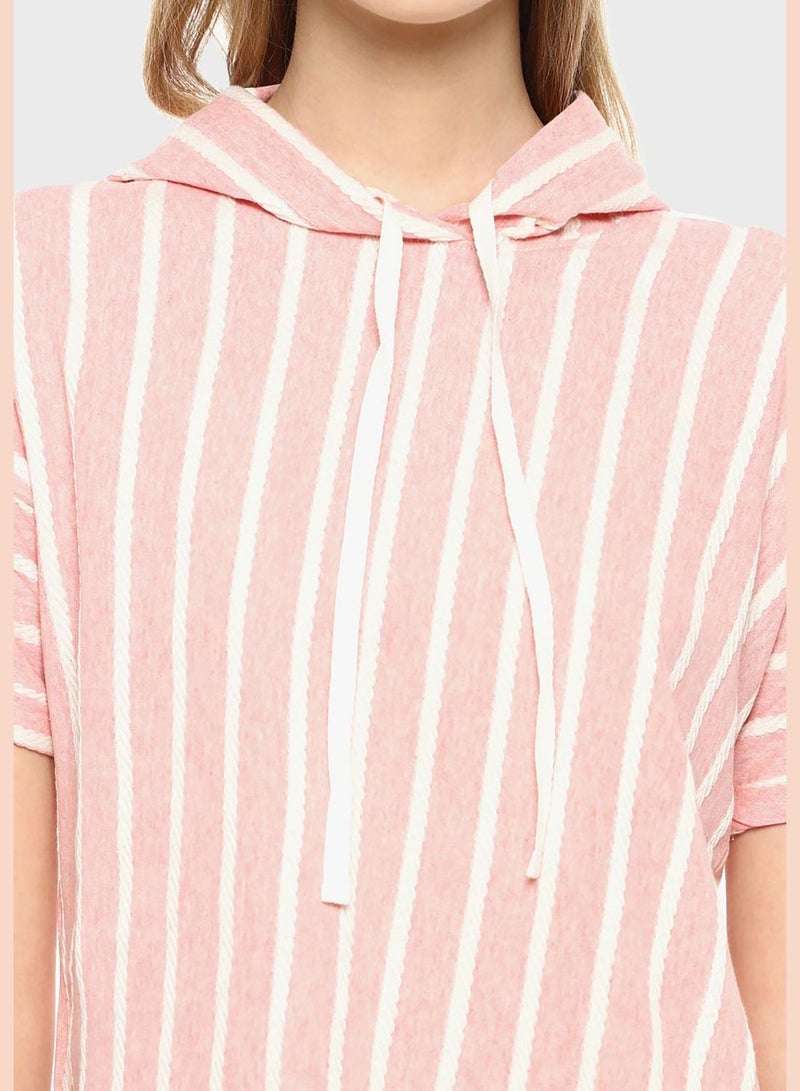 Campus Sutra Striped Hoodie - Image 5