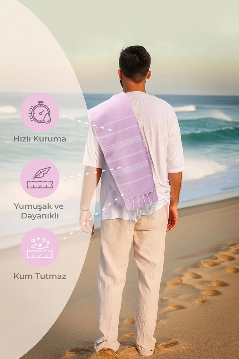 فافورا Peshtamal Beach Towel 90X140 - Pink