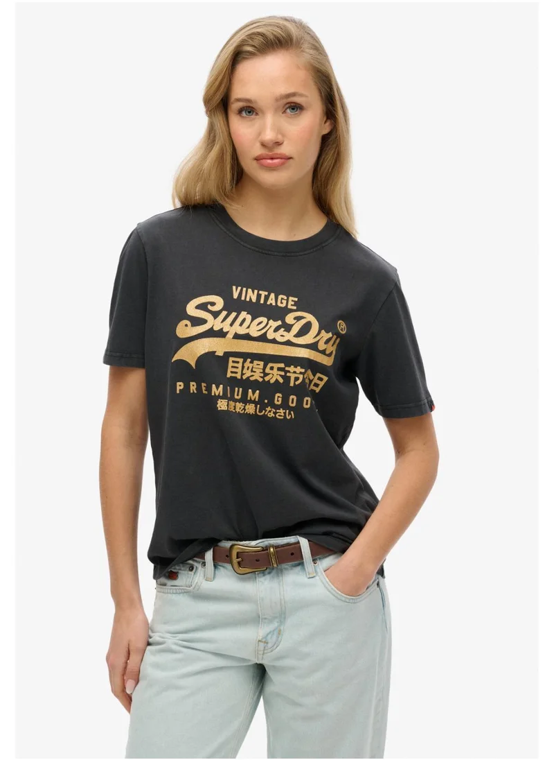 Superdry Vl Metallic Relaxed Tee