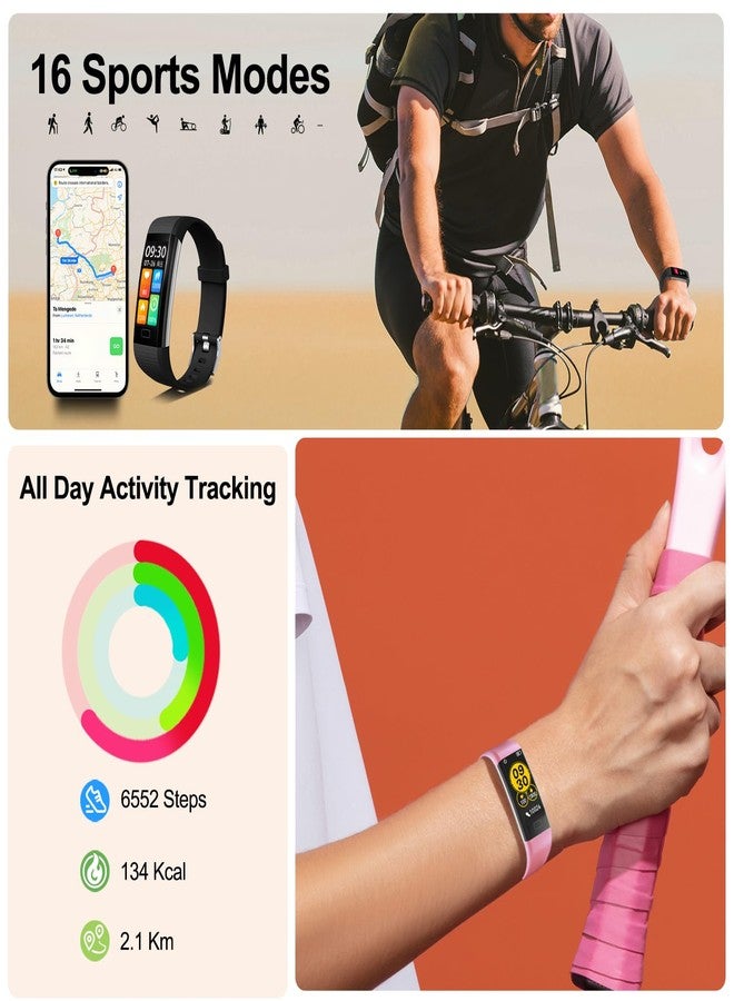 ENGERWALL Fitness Tracker with Step/Distance/Calories Counter, Activity Tracker with Heart Rate Monitor, Slim Style Watch IP68 Waterproof, Sleep Monitor Tracker, Pedometer Watch for Women Men Kids - Image 4