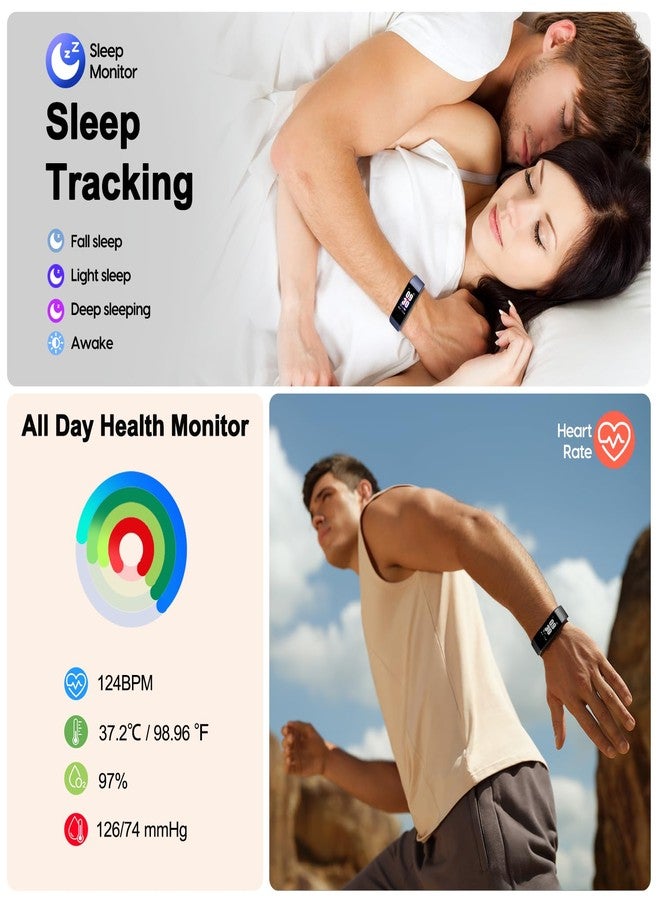 ENGERWALL Fitness Tracker with Step/Distance/Calories Counter, Activity Tracker with Heart Rate Monitor, Slim Style Watch IP68 Waterproof, Sleep Monitor Tracker, Pedometer Watch for Women Men Kids - Image 3