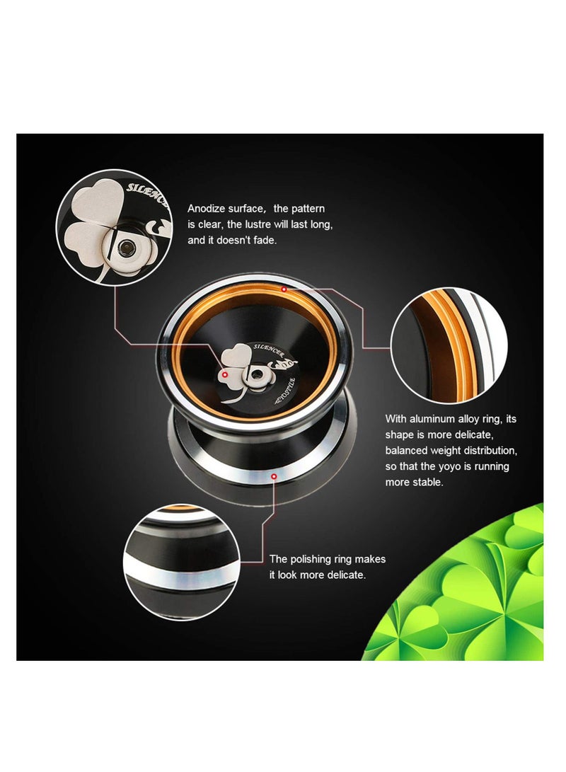 Y&D Aluminum Fancy Yoyo, Unresponsive Yoyo Ball with Holster, Glove, 6 Replacement Strings for Kids Boys Girls - Image 3
