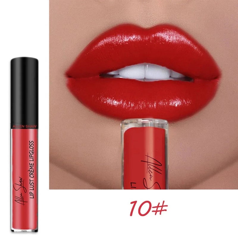 Mirror Red Brown Lip Gloss Moisturizing Lasting Sexy Red Pink Liquid Lipstick Waterproof Non-stick Cup Lip Tint Makeup Cosmetics - Image 1