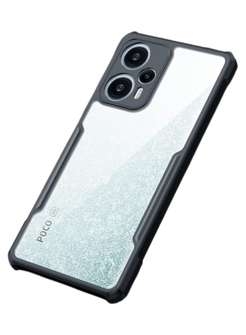 Xiaomi Poco F5 Case Airbags Shockproof Shell Back Transparent TPU+PC For - Image 1