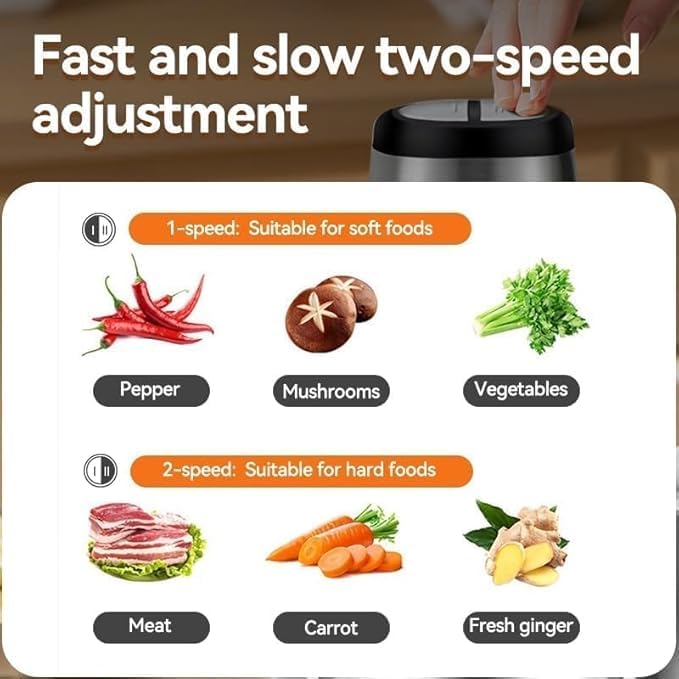 CHALISA Stainless Steel Electric Meat Grinders with Bowl and Sharp Blades for Heavy Food Chopper,blender,Mixer, Meat, Vegetables, Onion Slicer Garlic Food Processor (3L, 300 Watts) - Image 3