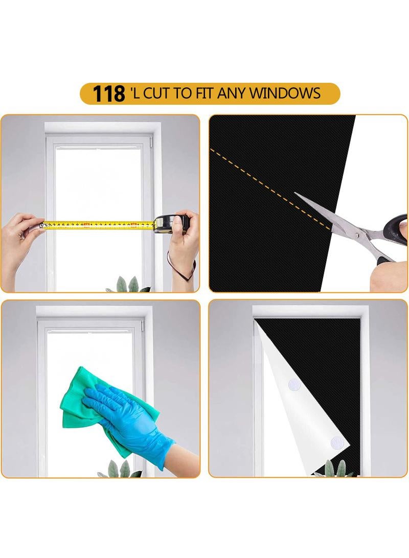 145*300cm 420D Oxford fabric full blackout curtains Portable curtains can be cut with Velcro blackout curtains - Image 2