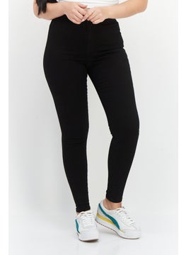 Miss Selfridge Women Skinny Fit Solid Super High Waist Stretchable Jeans, Black  - Image 1