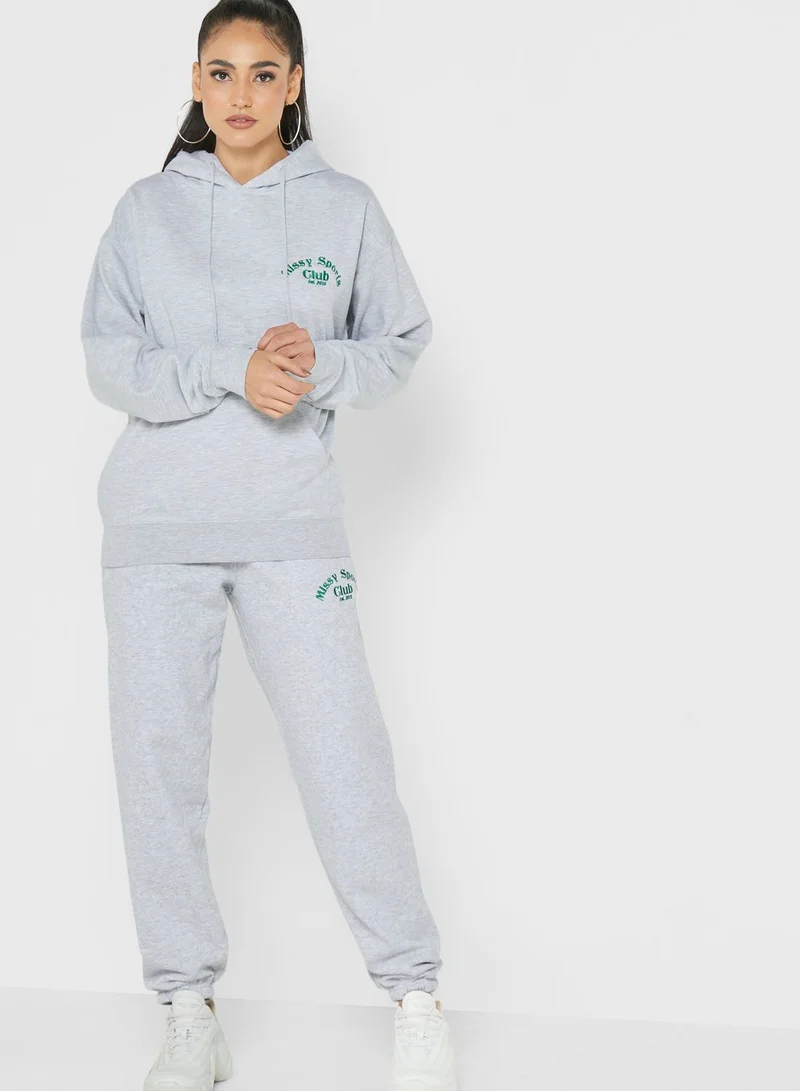 MISSY EMPIRE Pocket Detail Oversized Hoodie