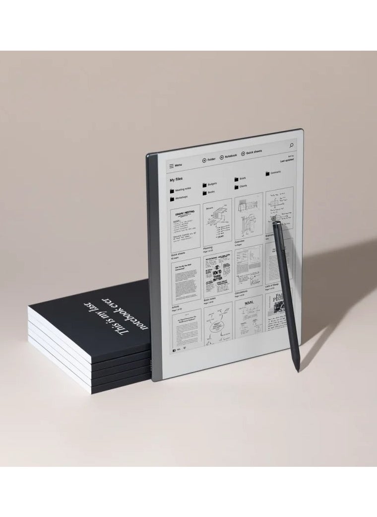 Remarkable - reMarkable 2 Paper Tablet 10.3" with Marker Plus and Book Folio in Gray Polymer Weave - Image 1