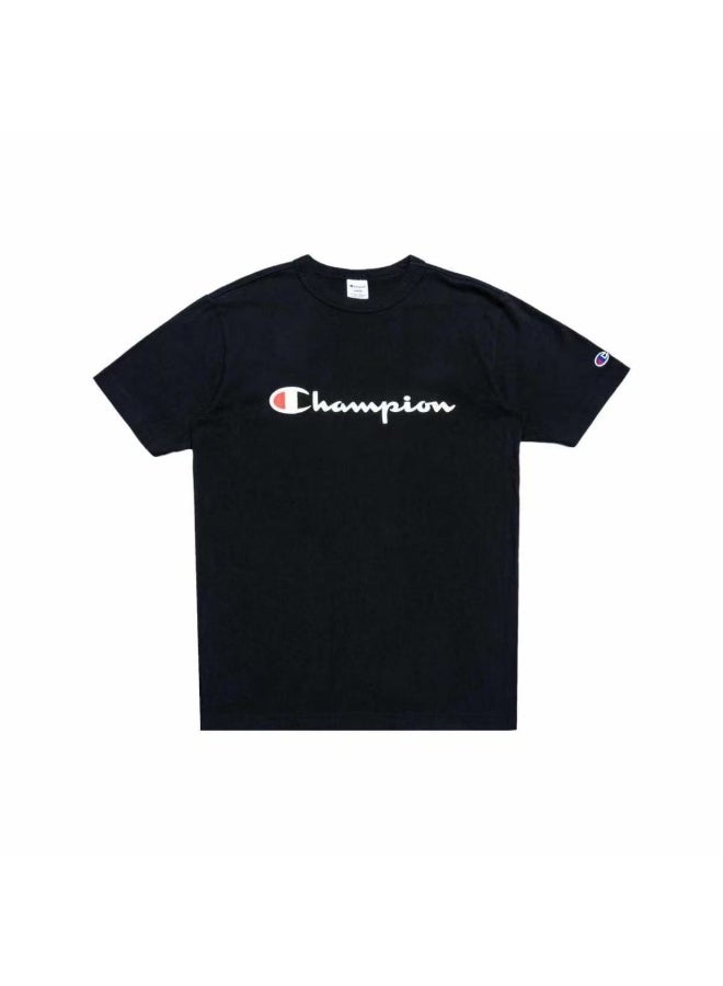 Champion تشامبيون كلاسيك سكريبت مطرز تي شيرت أسود مقاس L - Image 2