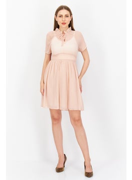 NA-KD Women Plain Mini Dress, Pink  - Image 3