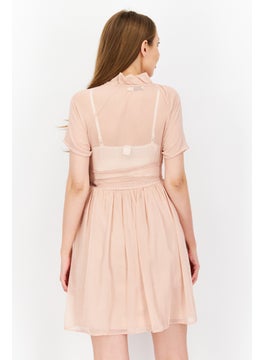 NA-KD Women Plain Mini Dress, Pink  - Image 4