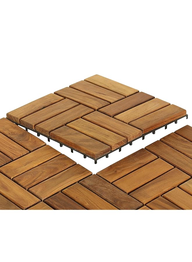 Bare Decor 12 Slat Ez Teak Flooring Brown  - Image 1