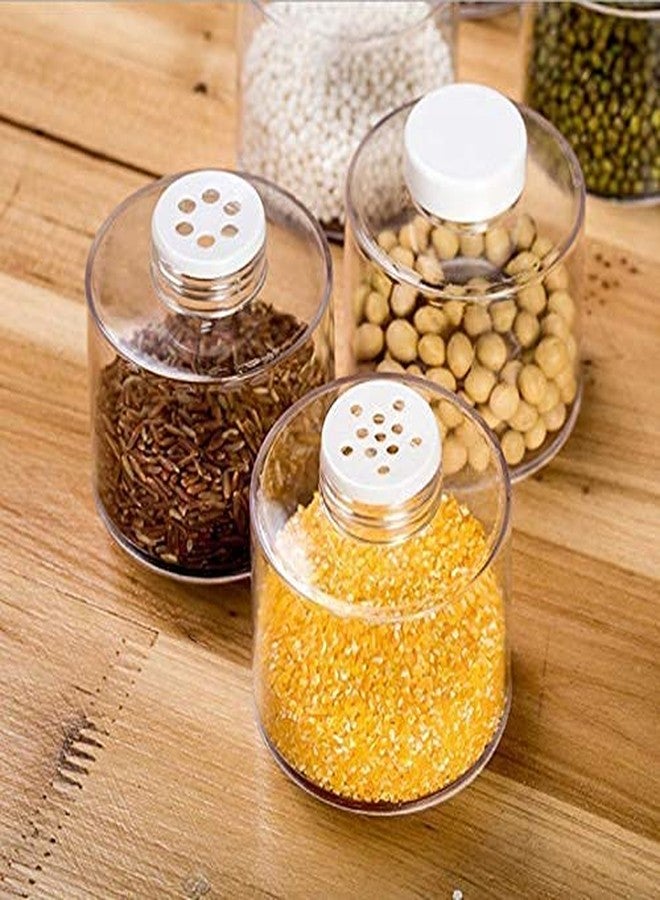 Ritmo Set of 6 Storage Spice Rack Tower Stacking Box Bottles with Sifter Lids for Home and Kitchen Man and Woman || Transparent Material - Image 2