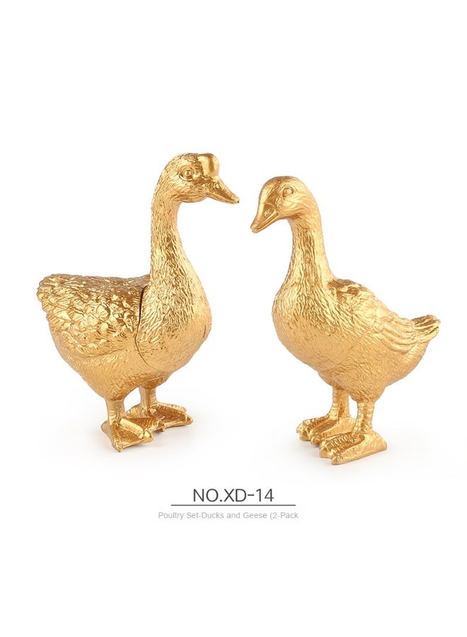 NIBEMINENT Golden Edition Children's Educational Simulation Poultry Animal Model Set