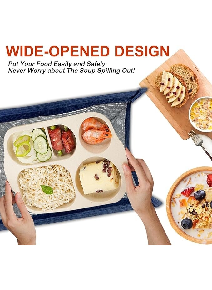 Insulated Lunch Bag for Men and Women - Reusable Leak-Proof Large Lunch Box Container, Perfect for Office, Work, School, Beach, or Travel - Image 4