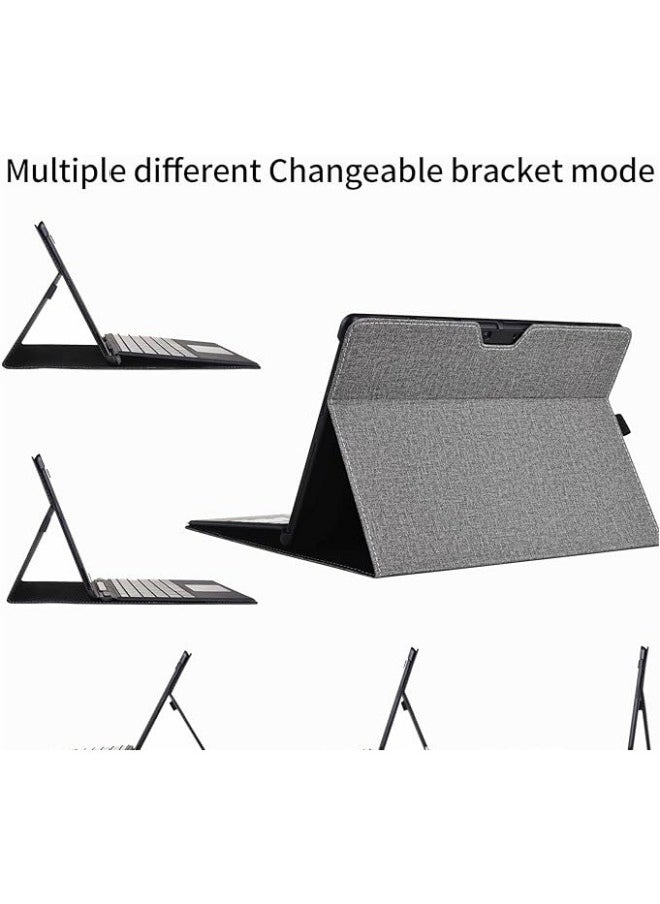 Compatible with Microsoft Surface Pro 11 (2024) 13-inch Case,TPU Bumper Folio Stand Card Holder Protective Cover PC Hard Shell  - Image 3