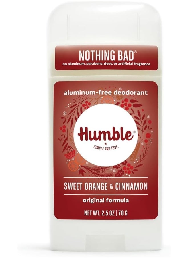 HUMBLE SIMPLE AND TRUE. - All Natural Aluminum Free Deodorant Stick For Women Men, Sweet Orange Cinnamon, Pack Of 1 - Image 1