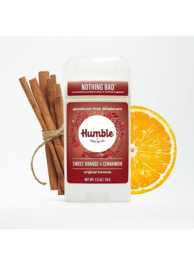 HUMBLE SIMPLE AND TRUE. - All Natural Aluminum Free Deodorant Stick For Women Men, Sweet Orange Cinnamon, Pack Of 1 - Image 1