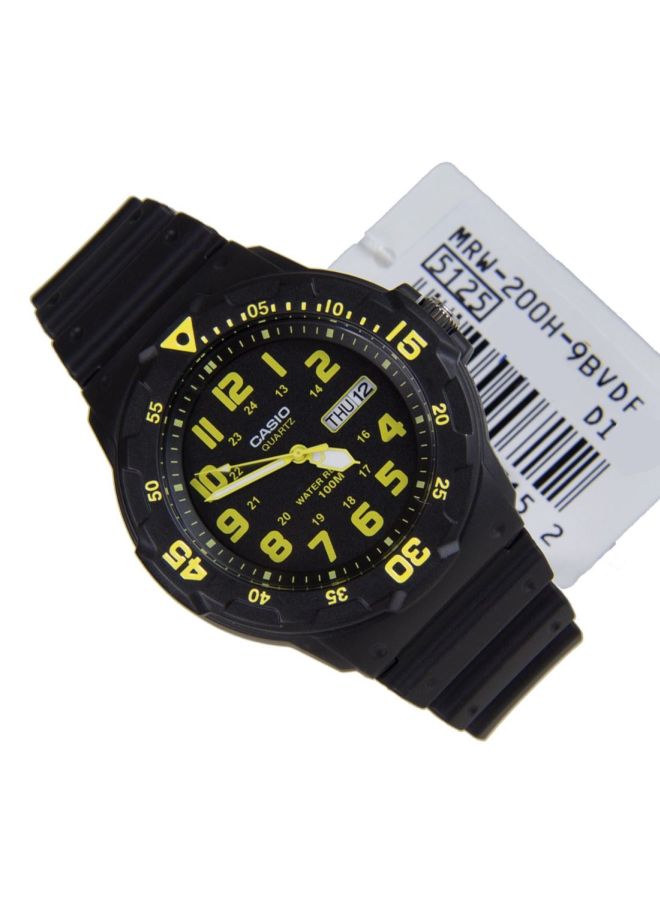 CASIO Men Youth Analog Watch MRW-200H-9BVDF - 45 mm - Black - Image 4