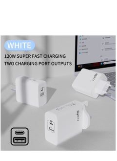 120W UK Gallium Nitride Super Fast Charging Adapter Mobile Phone Charger Travel Power Adapter White - pzsku/Z93C25B17EFC851299D32Z/45/_/1721378103/0195b53b-da0c-4a74-8f10-17ed0bbfd4f3