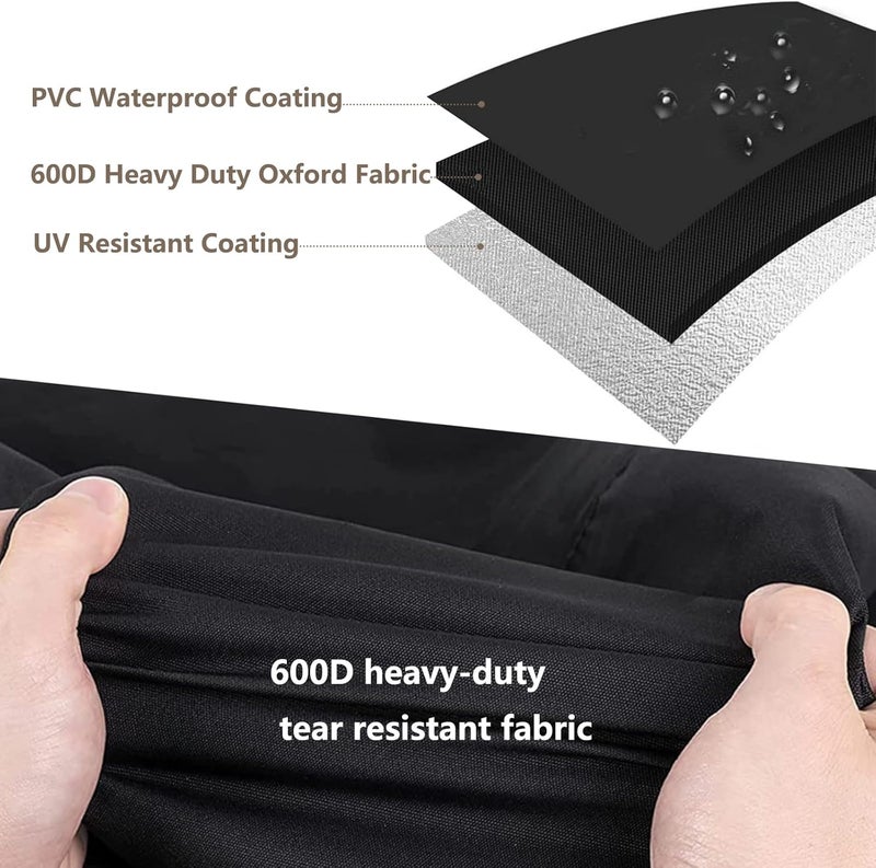 Alickwang Outdoor Portable Evaporative Air Cooler Cover, 600D Heavy Duty Waterproof, Fits MC61M/MC61V, Black, 29" x 18" x 45" - Image 3