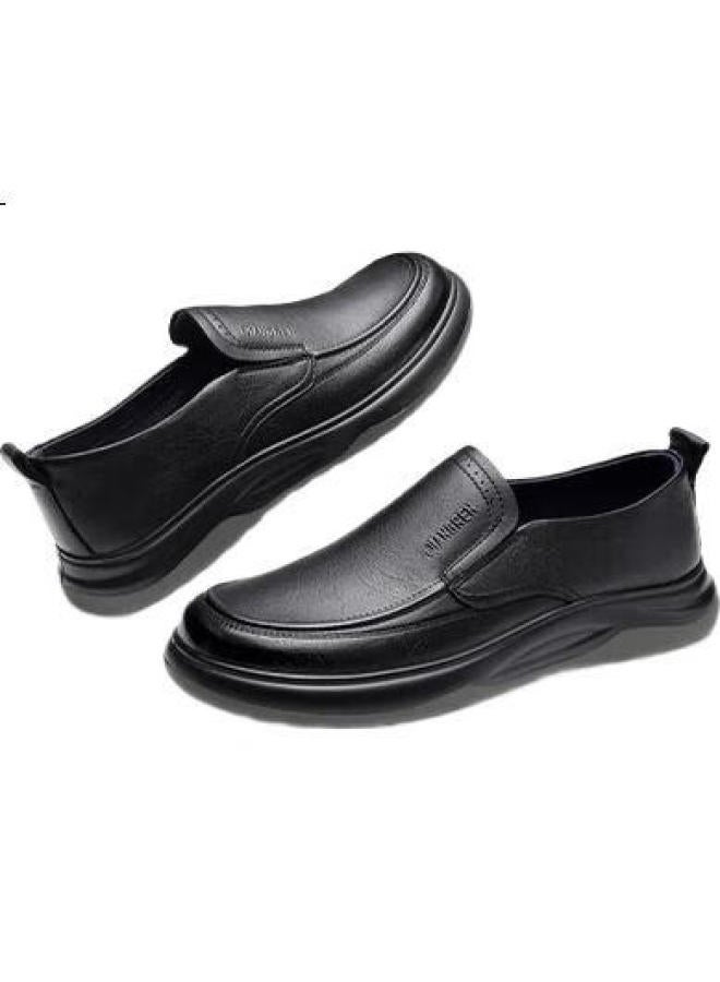 Strongman Business Casual Men'S Shoes Soft Sheepskin Wide Head Work Shoes Jda87557 Black Size 43 - Image 3